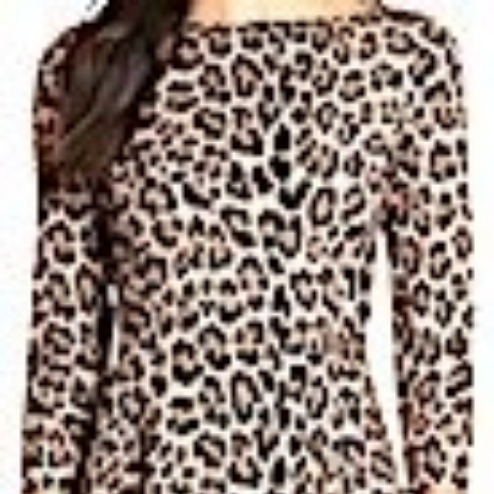 Kate Spade Tan Black Leopard Print Ponte Dress